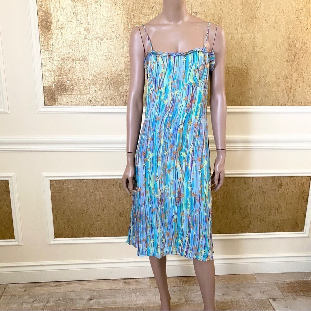 Diane Von Furstenberg stars silk midi dress 8 - Picture 2 of 13